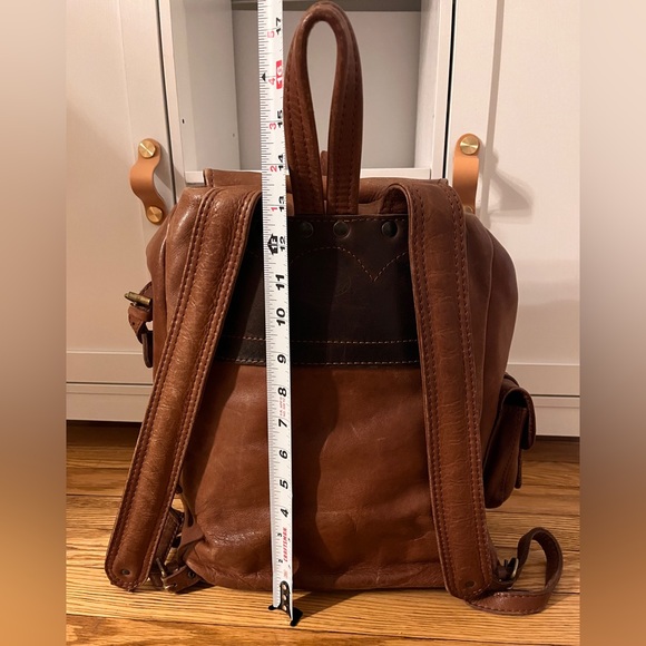 Genuine Leather Saddle Brown Backpack Full Grain Classic Field Style - Picture 6 of 14